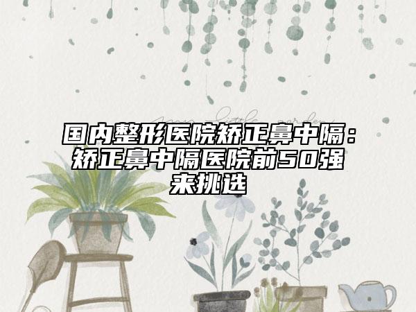 國內(nèi)整形醫(yī)院矯正鼻中隔：矯正鼻中隔醫(yī)院前50強來挑選