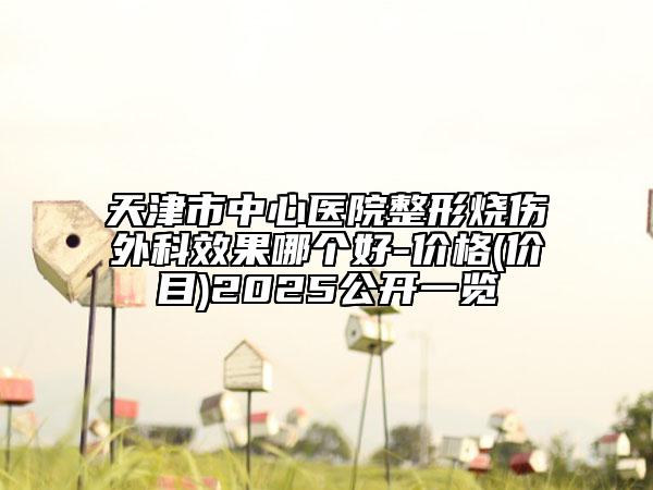 天津市中心醫(yī)院整形燒傷外科效果哪個好-價格(價目)2025公開一覽